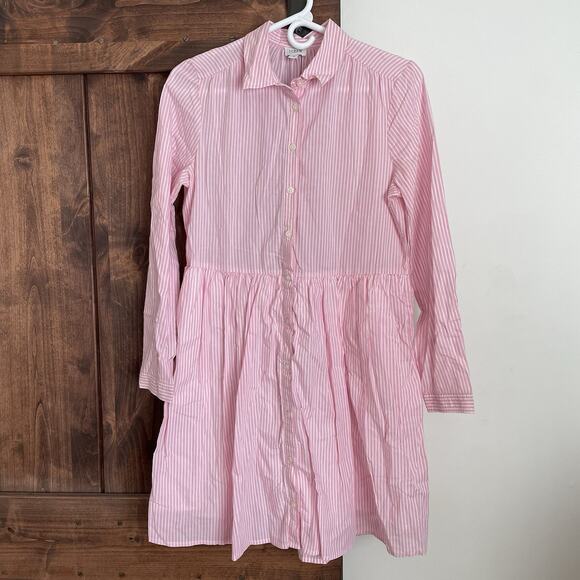 J.Crew Dress Lot Womens Size Small/4 Bundle Button Down Shirtdress Striped Pink - Picture 2 of 16